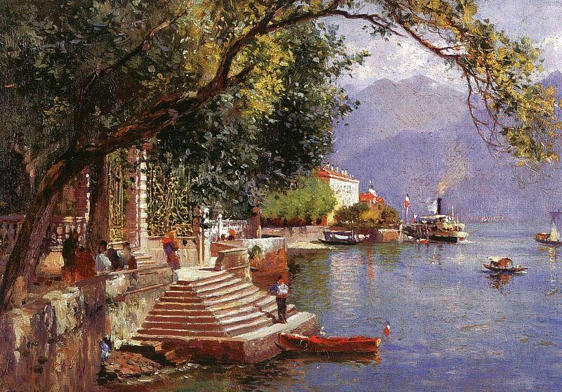 John Douglas Woodward Villa Carlotta, Lake Como Sweden oil painting art